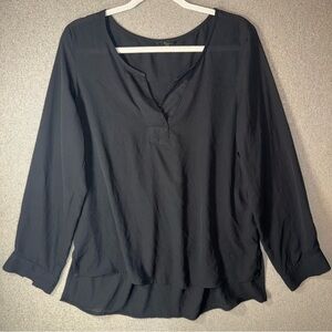 Milano size large Black Long Sleeve Blouse